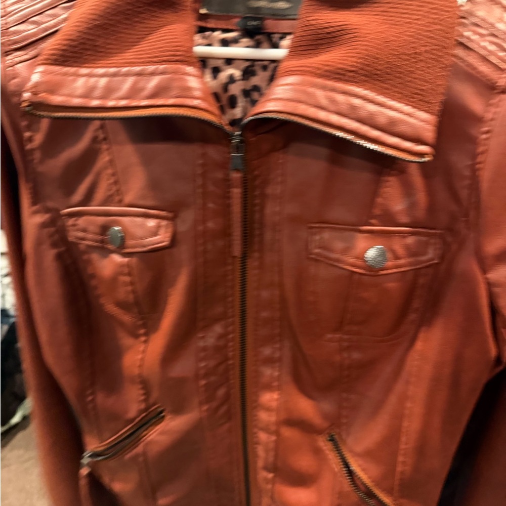 Women's Stylish Rust Bomber Jacket